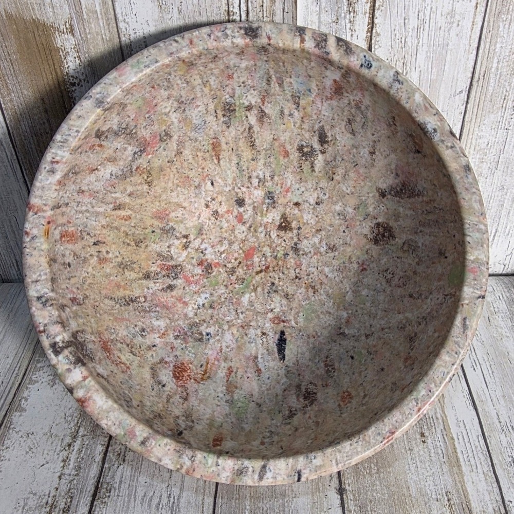 Vintage Texas Ware Confetti Melamine Mixing Bowl 118 Speckled Splatter MCM Tan